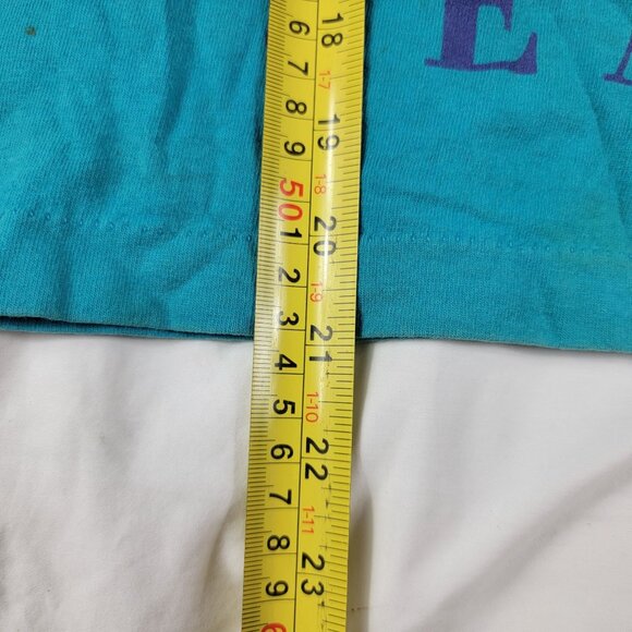 Vintage Levis Big Jean Kids Small Graphic Tee Shirt Turquoise School Casual - Picture 10 of 10